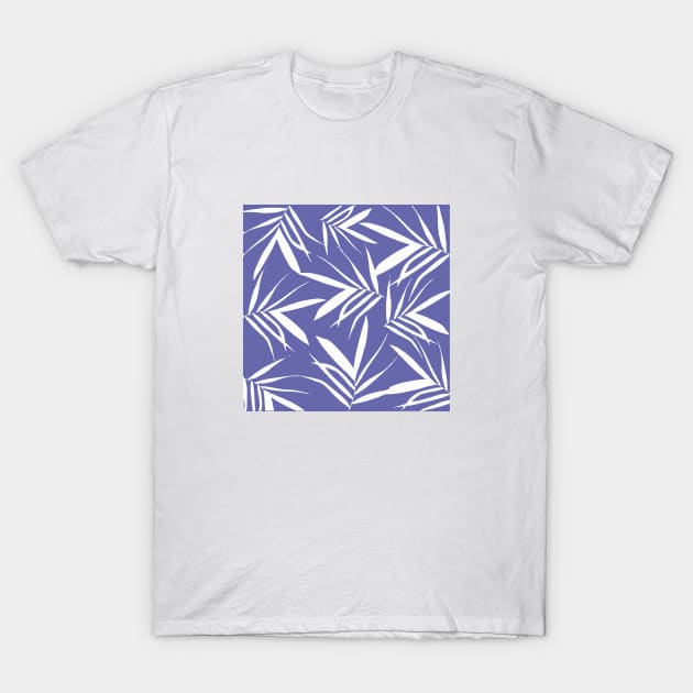 Leaves pattern, leaves, leaf, nature, pattern, digital, illustration, botanical, autumn, fallxmas, summer, painting, tropical, plant, graphicdesign, classic, minimal, decor, acrylic, tropical,  purple, T-Shirt by PrintedDreams